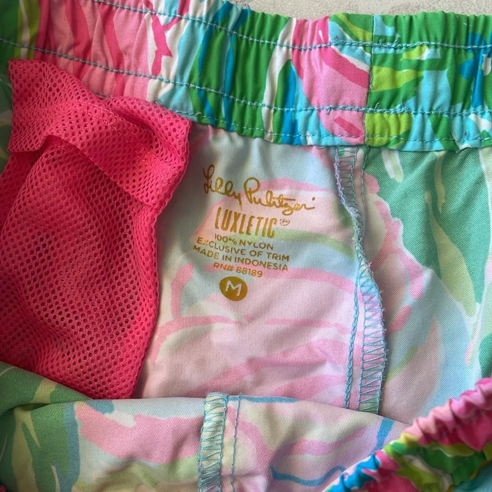 Lilly Pulitzer luxletic workout shorts. - Picture 3 of 4